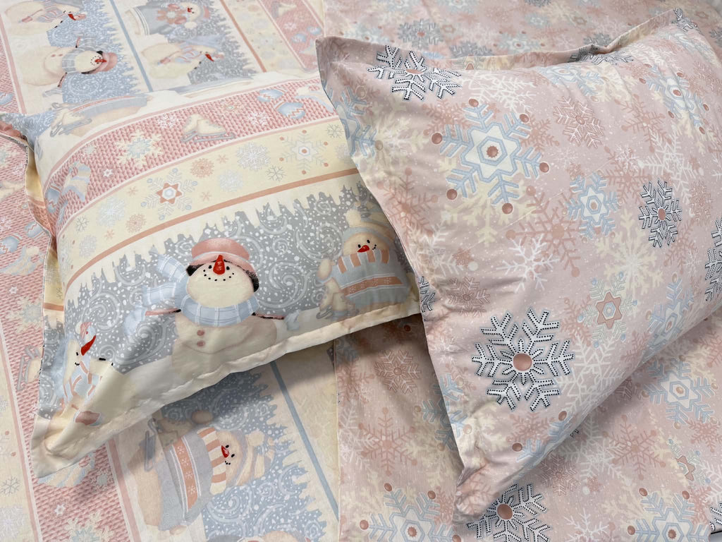 Спален комплект- Снежни човеци и снежинки